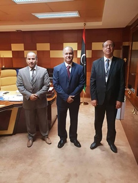The Chairman of the Board of Directors Visits the office of the Ministry of Economy and Industry