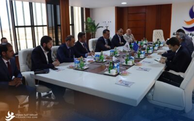 زيارة السفير الإيطالي للمنطقة الحرة بمصراتة.